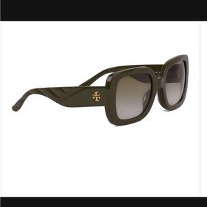Tory Burch over sized olive square glasses